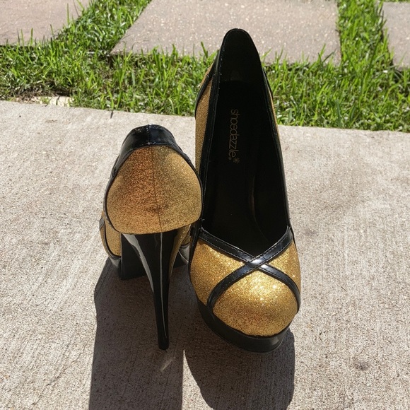 *HP 11/23* NIB gold ShoeDazzle heels - Picture 3 of 7